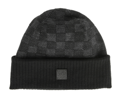 Louis Vuitton Neo Petit Damier Beanie, Wool, Black, MII, 2*